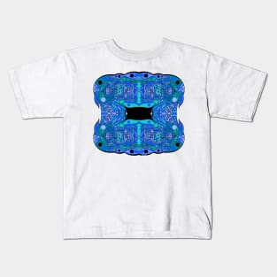 blue mayan spaceship ecopop Kids T-Shirt